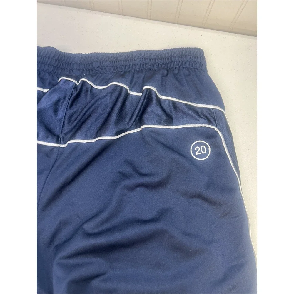 Vintage Y2K Nike Men's Silky Shiny Basketball Shorts Baggy‎ XL Blue Swoosh